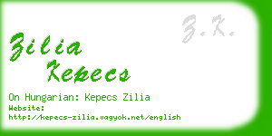 zilia kepecs business card